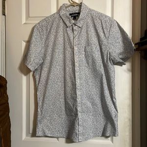 Marc Anthony Blue and White Design Button Down